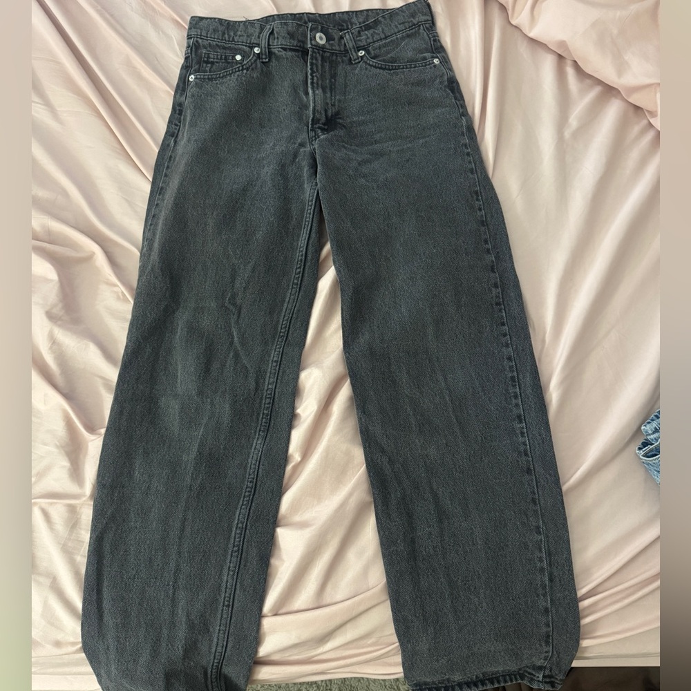 H&M black wash baggy jeans